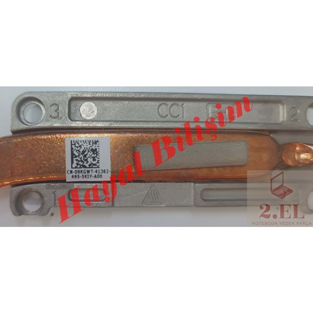2.EL - Orijinal Dell Latitude E5540 P44G Notebook Bakır Soğutucu - AT0WR0010CL CN-09KGWT