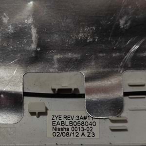 2.EL - Orjinal Toshiba Satellite L750 L750D L755 L755D Notebook Beyaz Ekran Arka Kapak Lcd Cover