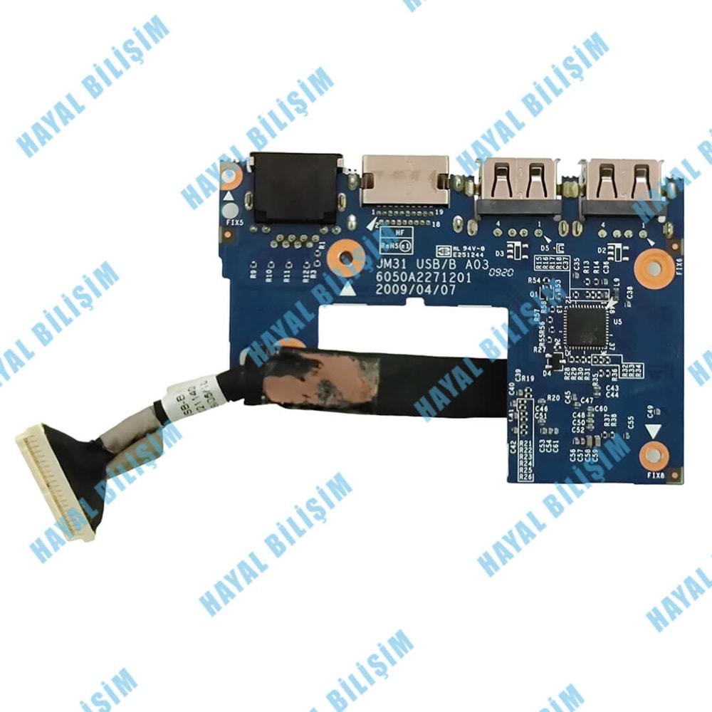 ** 2.EL - Orjinal Acer 3810T 3410T 3810ZT 3810TG Notebook Ethernet RJ45 Hdmı Usb Kart - 6050A2271201