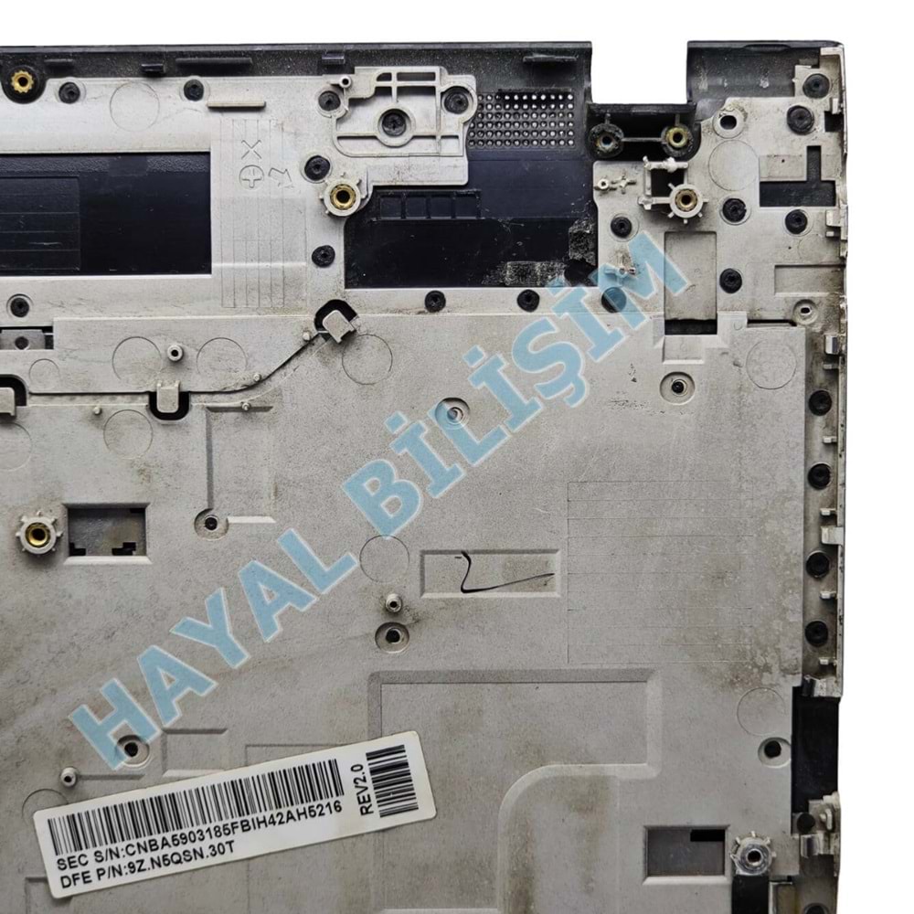 2.EL - Defolu Orjinal Samsung NP300E5A NP300E5C NP305E5A NP3530EC Füme Notebook Klavyeli Üst Kasa